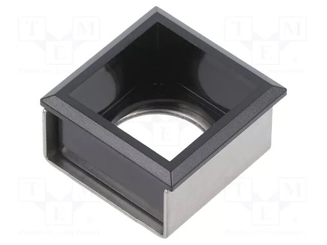 Button holder; 22mm; 61; 21x21mm; Face dim: 24x24mm; Body: black EAO 61-9930.0