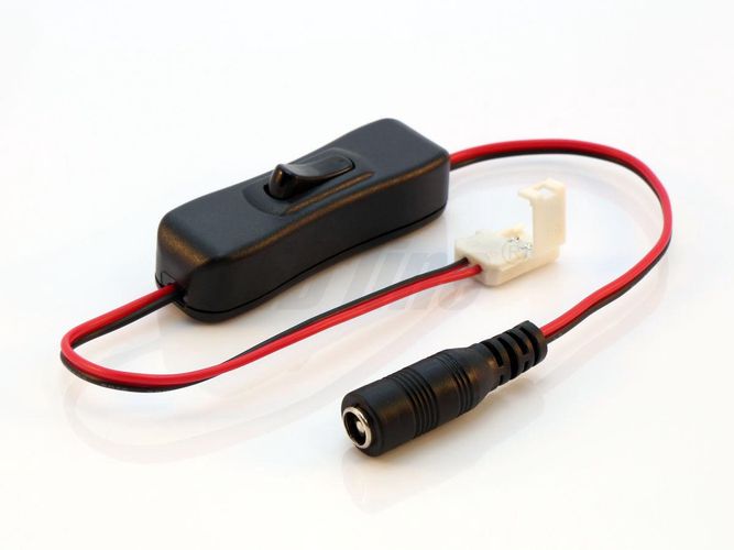 LED line® LED strip CLICK CONNECTOR single 8 mm 2 PIN with a cable for the DC socket and switch 243547 5901583243547