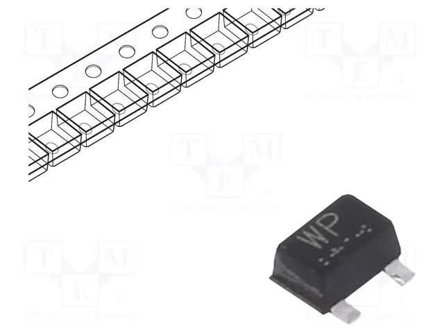 Transistor: P-MOSFET; unipolar; -30V; -250mA; Idm: -0.5A; 200mW ROHM SEMICONDUCTOR RU1E002SPTCL