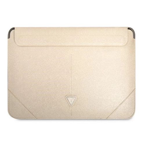 Guess Saffiano Triangle Logo case for a 16&quot; laptop - beige, Guess 3666339039936 3666339039936