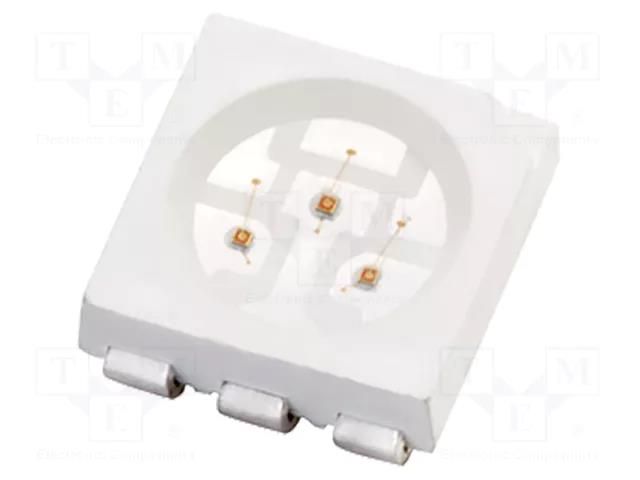 LED; amber; SMD; 5050; 350÷1300mcd; 5x5.5x1.8mm; 120°; 60mA; 180mW BRIGHTEK (EUROPE) N0A50S70