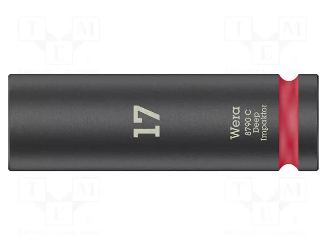 Socket; 6-angles,socket spanner,impact; HEX 17mm; 1/2"; long WERA WERA.05004834001