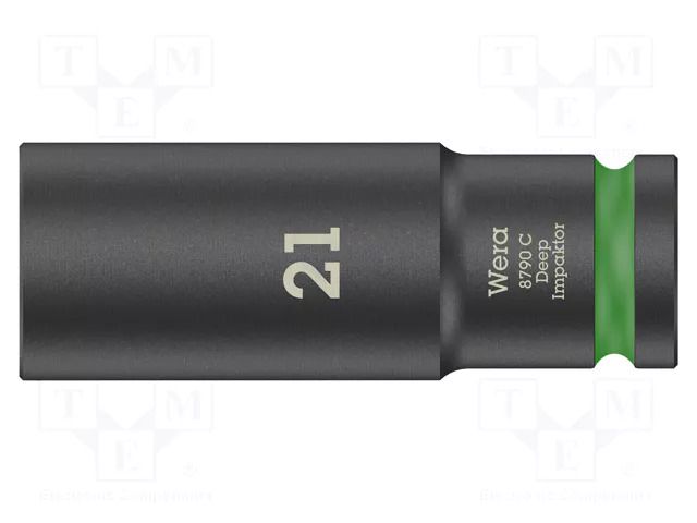 Socket; 6-angles,socket spanner,impact; HEX 21mm; 1/2"; long WERA WERA.05004837001