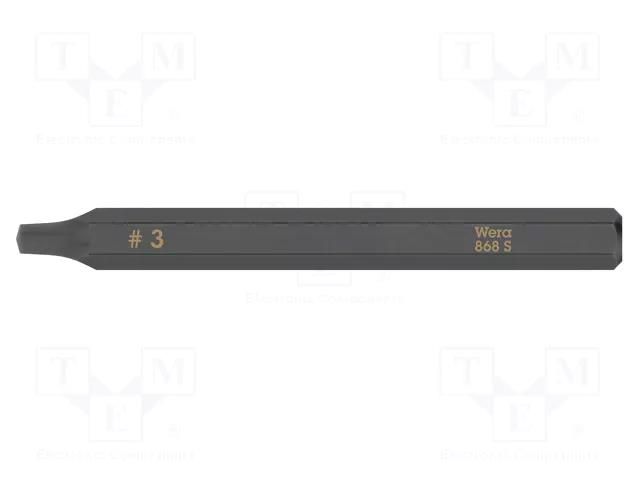 Screwdriver bit; square; RB3; Kind: impact; Overall len: 70mm WERA WERA.05018173001