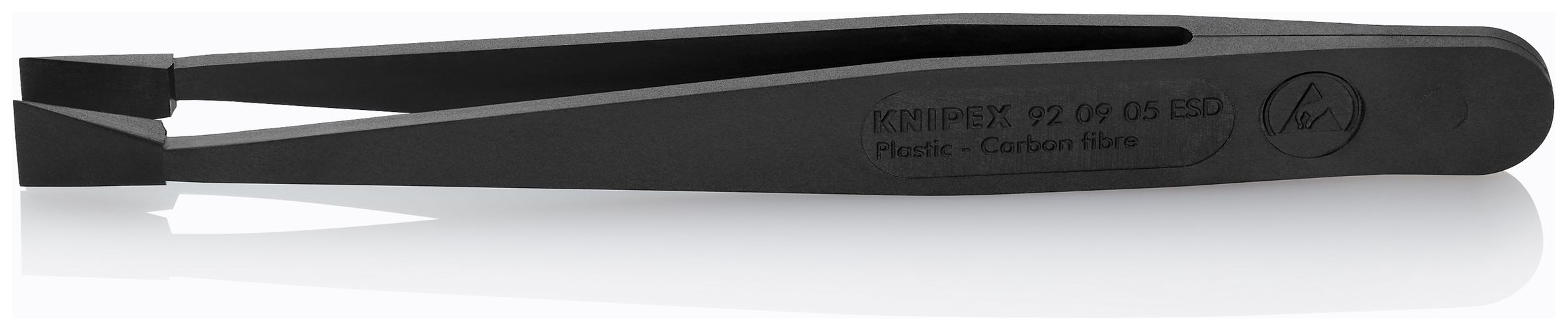 KNIPEX 92 09 05 ESD Plastic Tweezers ESD Smooth 115 mm 92 09 05 ESD 4003773087014