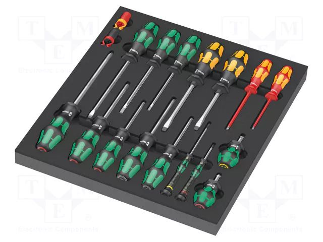 Kit: screwdrivers; in a foam tray; Phillips,Pozidriv®,slot WERA WERA.05150101001