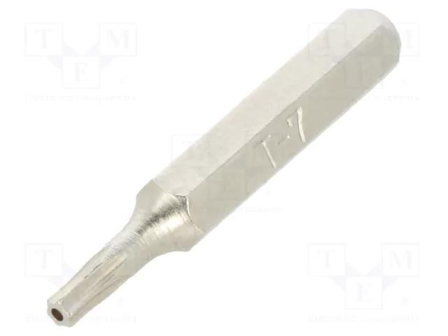 Screwdriver bit; Torx® with protection; T7H; Overall len: 27mm BETA BE1256RTX/7