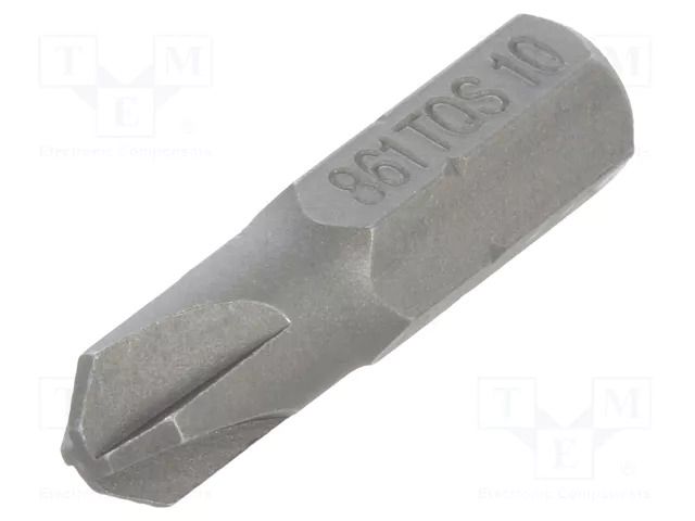 Screwdriver bit; Torq-Set®; TS10; Overall len: 25mm; 1/4" BETA BE861TQS/10