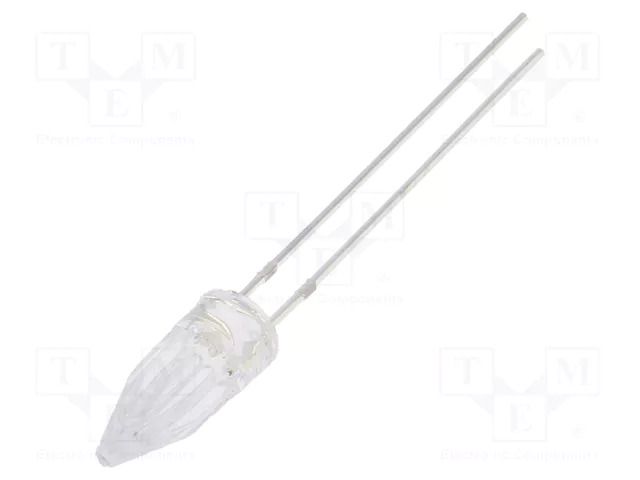 LED; orange; 5mm; 500÷750mcd; 100°; Front: Rocket; 12VDC OPTOSUPPLY OSO5PA58A1B-12V