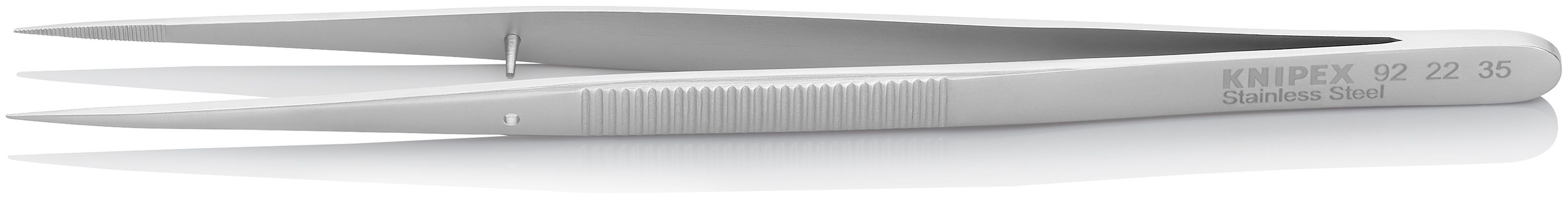 KNIPEX 92 22 35 Precision Tweezers with centering pin pointed shape serrated 155 mm 92 22 35 4003773054719