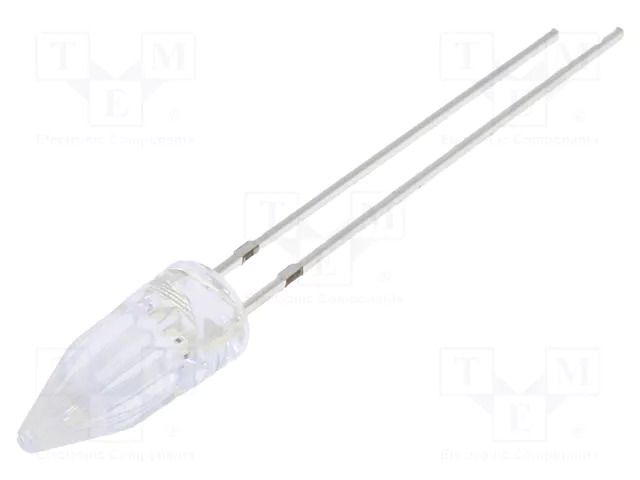 LED; white cold; 5mm; 750÷1120mcd; 100°; Front: Rocket; 12VDC OPTOSUPPLY OSW5DK58A1B-12V