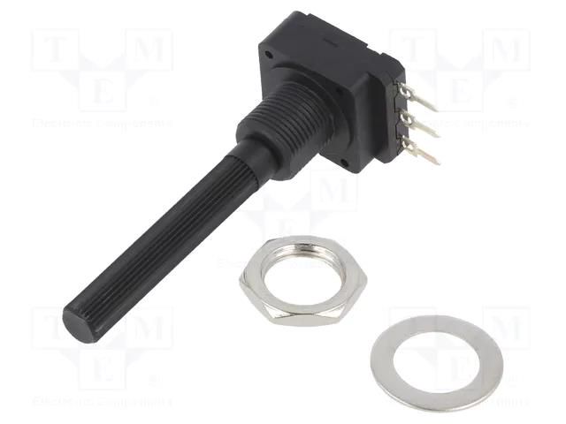 Potentiometer: shaft; 20kΩ; 200mW; THT; 6mm; plastic; mono; carbon PIHER 6PMI-20K