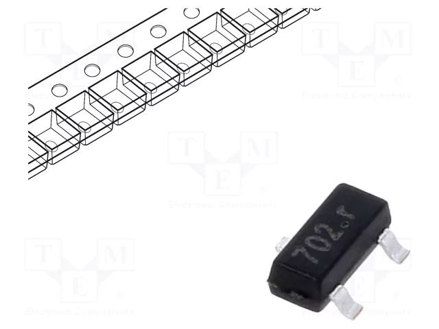 Transistor: N-MOSFET; unipolar; 60V; 0.36A; Idm: 1.8A; 0.35W BRIDGELUX BXT2N7002BK