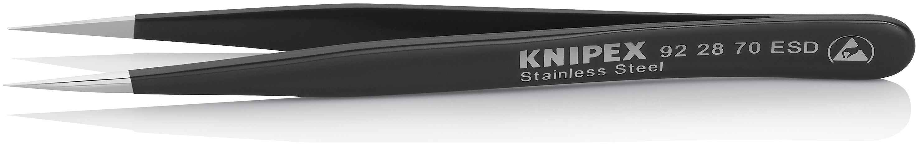 KNIPEX 92 28 70 ESD Universal Tweezers ESD Smooth 110 mm 92 28 70 ESD 4003773054788