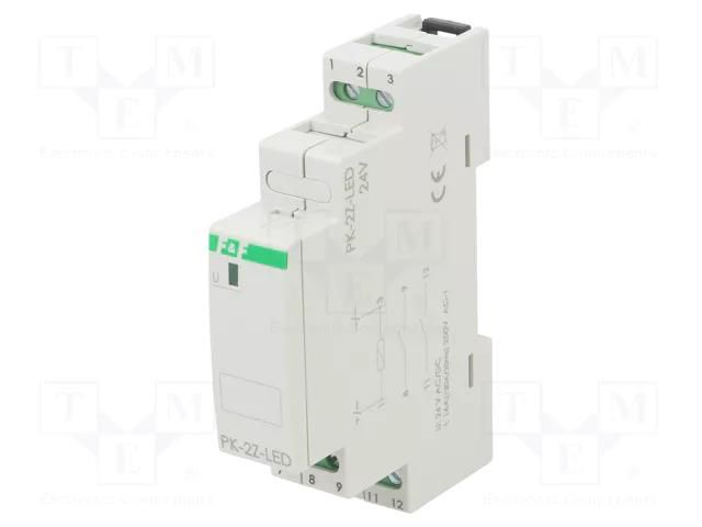 Relay: installation; monostable; NO; Ucoil: 24VAC,24VDC; -25÷50°C F&F PK-2Z-LED-24