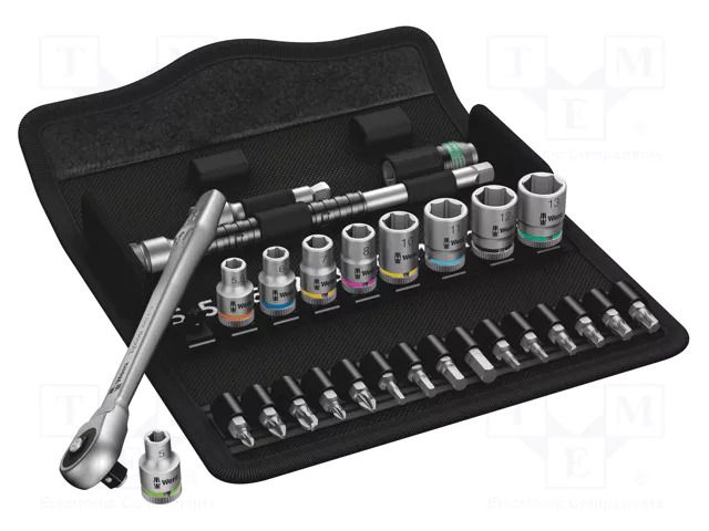 Wrench-set; socket spanner; Mounting: 1/4"; 28pcs. WERA WERA.05004017001