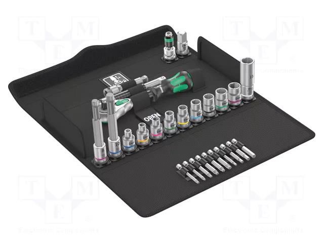 Wrench-set; socket spanner; Mounting: 3/8"; Application: bicycle WERA WERA.05004175001