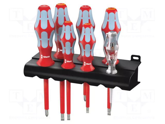 Kit: screwdrivers; insulated; Phillips,slot; 1kVAC; 7pcs. WERA WERA.05022728001