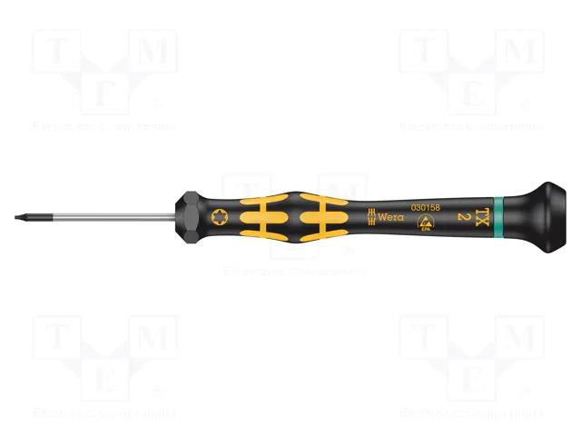 Screwdriver; Torx®; precision; TX02; ESD; 137mm WERA WERA.05030158001