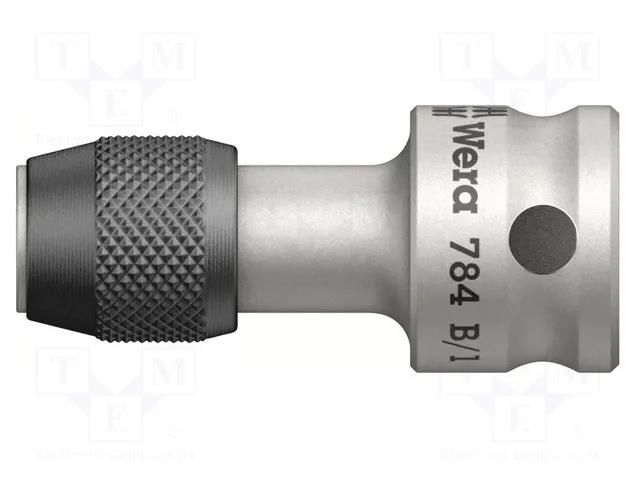 Adapter; Overall len: 43mm; Mounting: 1/4" (C6,3mm),3/8" square WERA WERA.05042755001