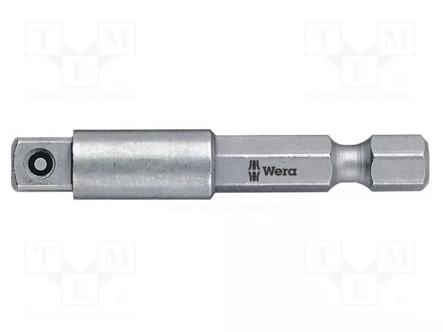 Adapter; Overall len: 100mm; Mounting: hexagon 1/4"/ square 1/4" WERA WERA.05050210001