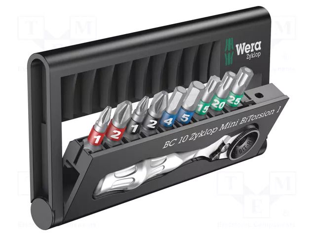 Kit: screwdriver bits; plastic box; 1/4"; 10pcs. WERA WERA.05057418001