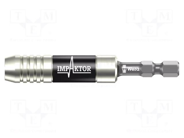 Holder; Overall len: 75mm; Mounting: 1/4" (C6,3mm),1/4" (F6,3mm) WERA WERA.05057675001