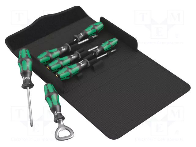 Phillips,slot; PH1,PH2,3x0.5mm,4x0.8mm,5.5x1mm,6x1.2mm; case WERA WERA.05105624001