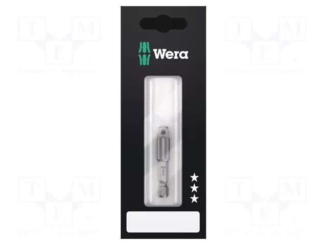 Adapter; Overall len: 50mm; Mounting: hexagon 1/4"/ square 1/4" WERA WERA.05134399001