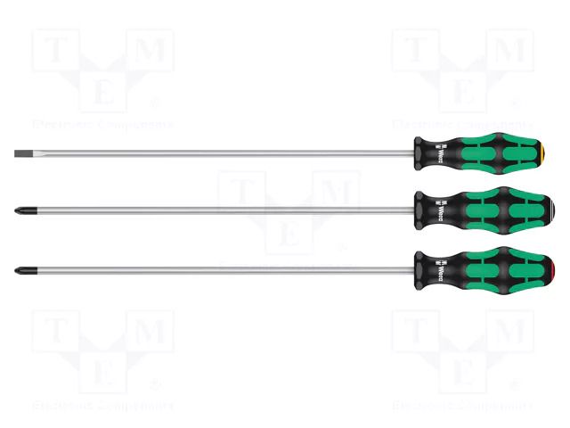 Kit: screwdrivers; Phillips,Pozidriv®,slot; Kit: screwdrivers WERA WERA.05347735002