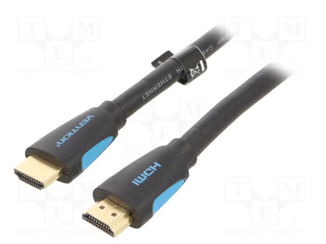Cable; HDMI plug,both sides; PVC; HDMI 2.0; 15m; black; 30AWG VENTION VAA-M02-B1500