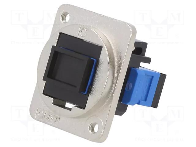 Connector: fiber optic; coupler; single mode duplex (SM); metal CLIFF CP30215M3