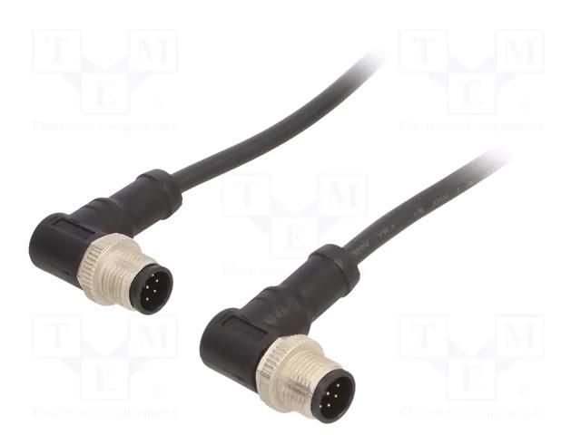 Cable: for sensors/automation; PIN: 8; with metal nut; plug; 30V AMPHENOL LTW M12A08MR12AMRSBA05