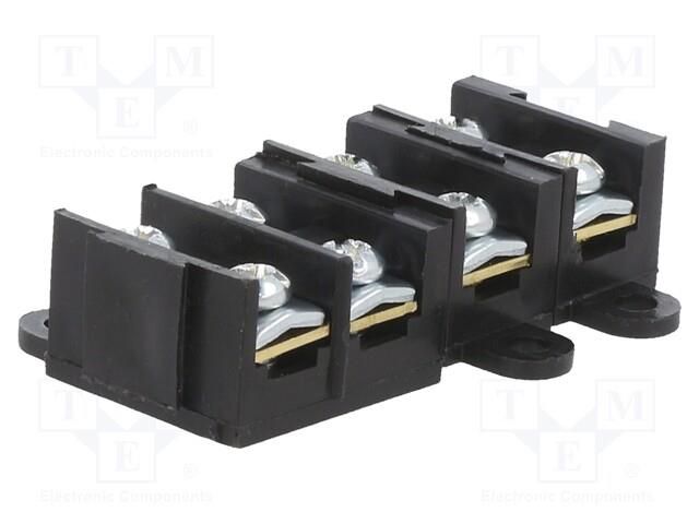 Connector: terminal block; 380V; screw terminal; black; polyamide PAWBOL PE.4002B