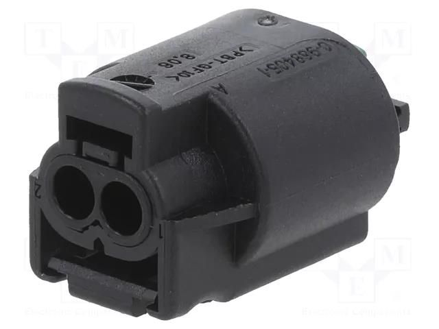 Connector: automotive; plug; female; Micro Quadlock System; PIN: 2 TE Connectivity 1-967644-1