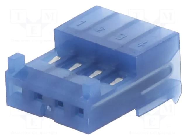 Connector: wire-board; plug; female; PIN: 4; polarized; 2.54mm; IDC TE Connectivity 3-643815-4