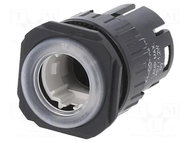 Switch: body; 22mm; Stabl.pos: 1; IP65; flat; 61; Pos: 2; Ø22.3mm EAO 61-1100.0