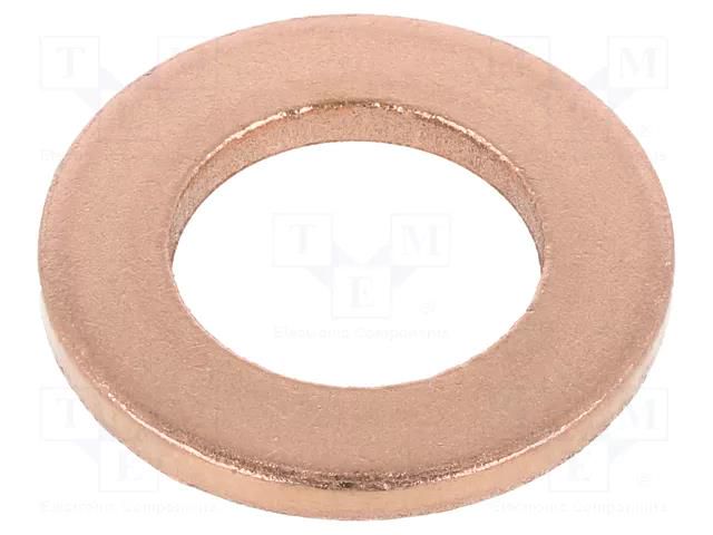 Washer; round; M16; D=30mm; h=3mm; copper; DIN 125A; BN 584 BOSSARD B16/BN584