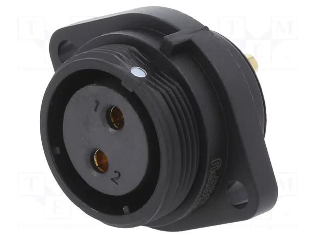 Connector: circular; socket; female; PIN: 2; IP68; SP21; 30A; 500V WEIPU SP2113/S2