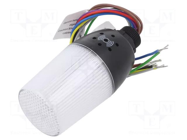 Signalling column; LED; 220VAC; Sound level: 90dB; IP65; IF; 55mm EMAS T0-IF5M220ZM05