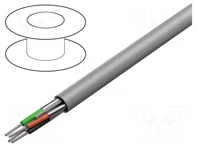 Wire; 2x2x22AWG; stranded; Cu; PVC; grey; 30m; CPR: Eca; 300V; none BELDEN 8723.0030