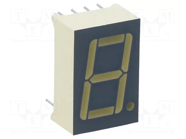 Display: LED; 7-segment; 14.22mm; 0.56"; No.char: 1; red; 31÷97mcd KINGBRIGHT ELECTRONIC SC56-11SURKWA