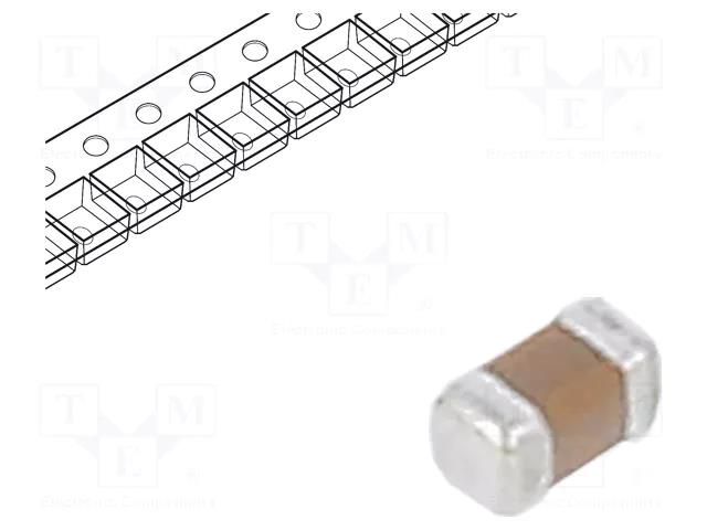 Capacitor: ceramic; MLCC; 100nF; 50V; X7R; ±10%; SMD; 0402; 178mm TDK CGA2B3X7R1H104KBE