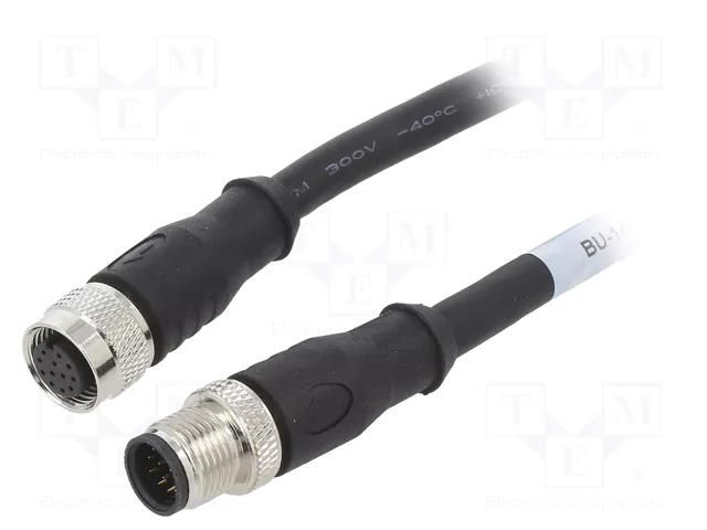 Cable: for sensors/automation; M12; PIN: 12; 5m; plug; 30VDC; 30VAC MUELLER ELECTRIC BU-1404940