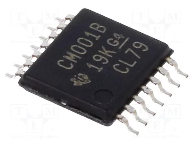 IC: digital; NOR; Ch: 4; IN: 2; CMOS; SMD; TSSOP14; 3÷18VDC; -55÷125°C TEXAS INSTRUMENTS CD4001BPW