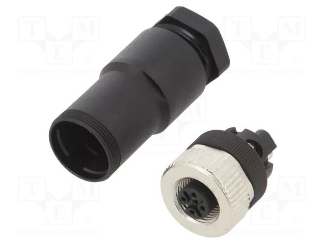 Connector: M12; female; 713; 60V; IP67; for cable; screw terminal BINDER 99-0436-19-05