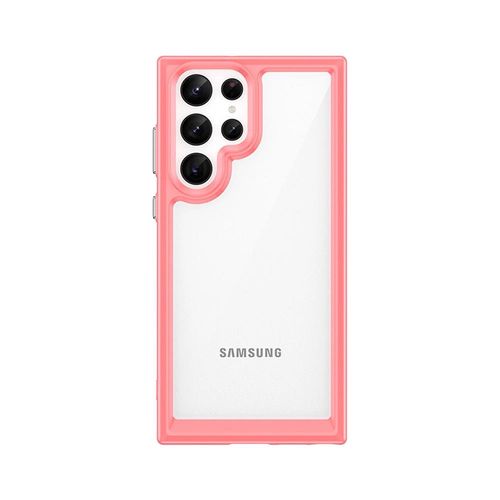 Outer Space Case Case for Samsung Galaxy S22 Ultra Hard Cover with Gel Frame Red, Hurtel 5907769311420 5907769311420