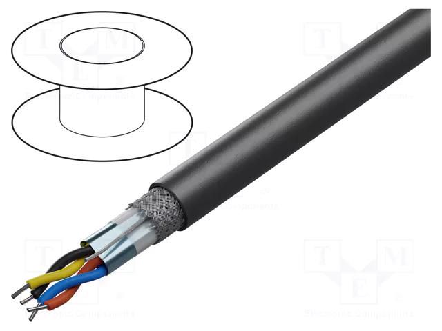 Wire; 2x2x22AWG; RS485; wire; Cu; Insulation: FEP; black; 305m; 300V BELDEN 89855.0101000