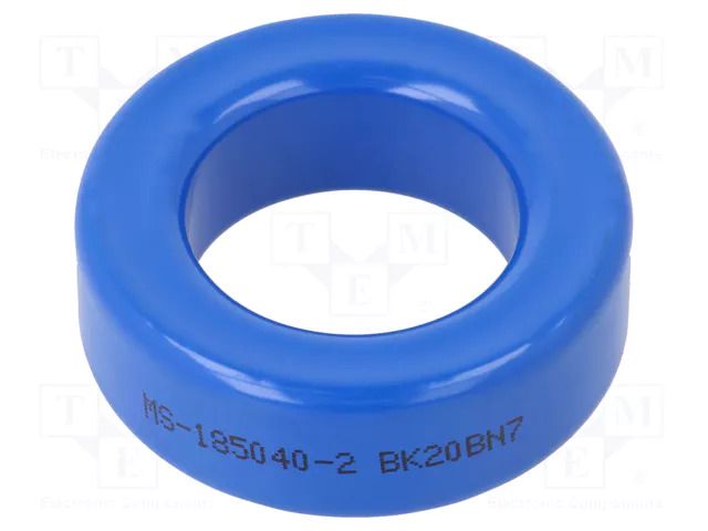 Ferrite: toroidal; L: 15.24mm; Øint: 28.7mm; Øout: 46.74mm; 57nH MICROMETALS MS-185040-2