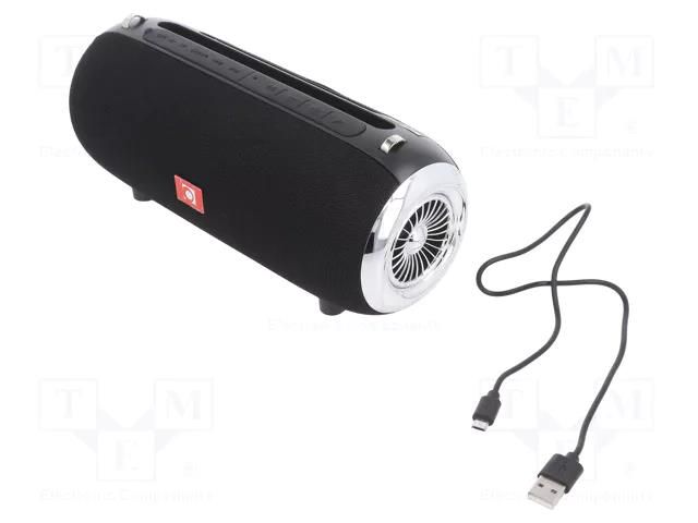 Speaker; black; Jack 3,5mm,microSD,USB B micro; Bluetooth 5.1 GEMBIRD SPK-BT-17